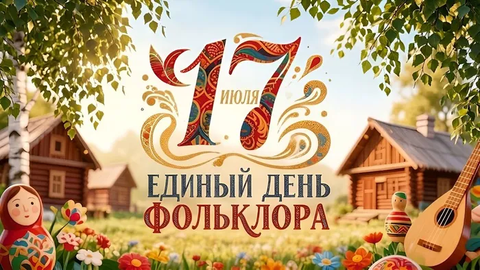 Открытка к Единому дню фольклора, ИИ генерация